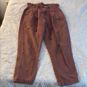 Free People Rust Paperbag Waist Pants